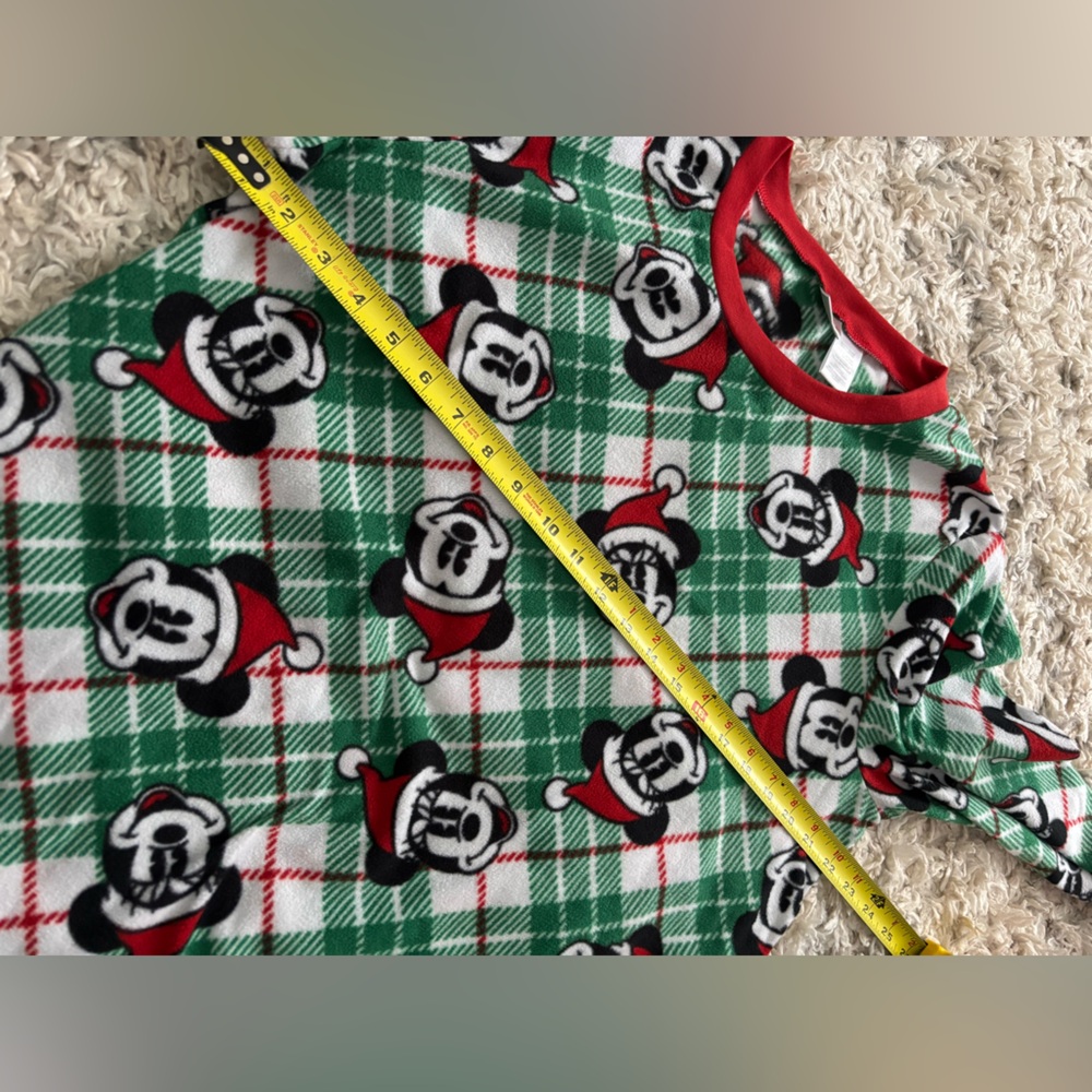 Disney Mickey Mouse Pajama Set Christmas Fleece Unisex Pajamas Size XXL - Picture 7 of 9